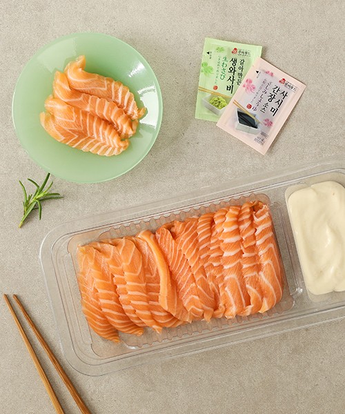 연어 배꼽살회 100g